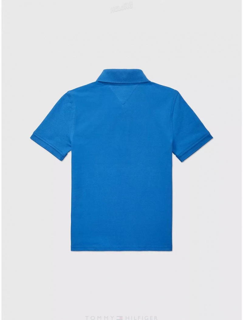 Tommy Hilfiger Kids' Solid Stretch Polo Polos Cobalt | 1984-PSIKX