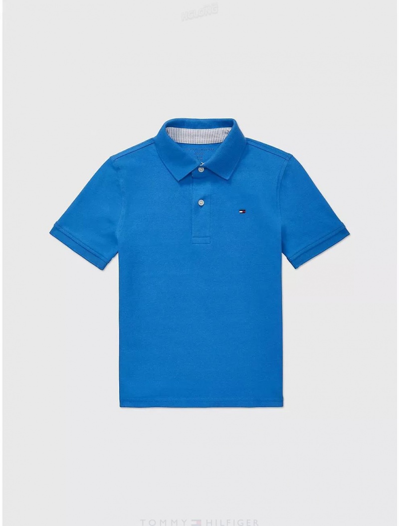 Tommy Hilfiger Kids' Solid Stretch Polo Polos Cobalt | 1984-PSIKX