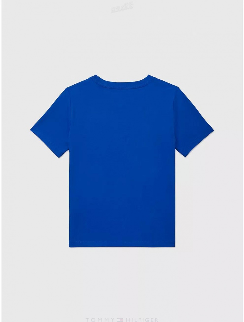 Tommy Hilfiger Kids' Solid T-Shirt T-Shirts Cobalt | 2957-VBFTE