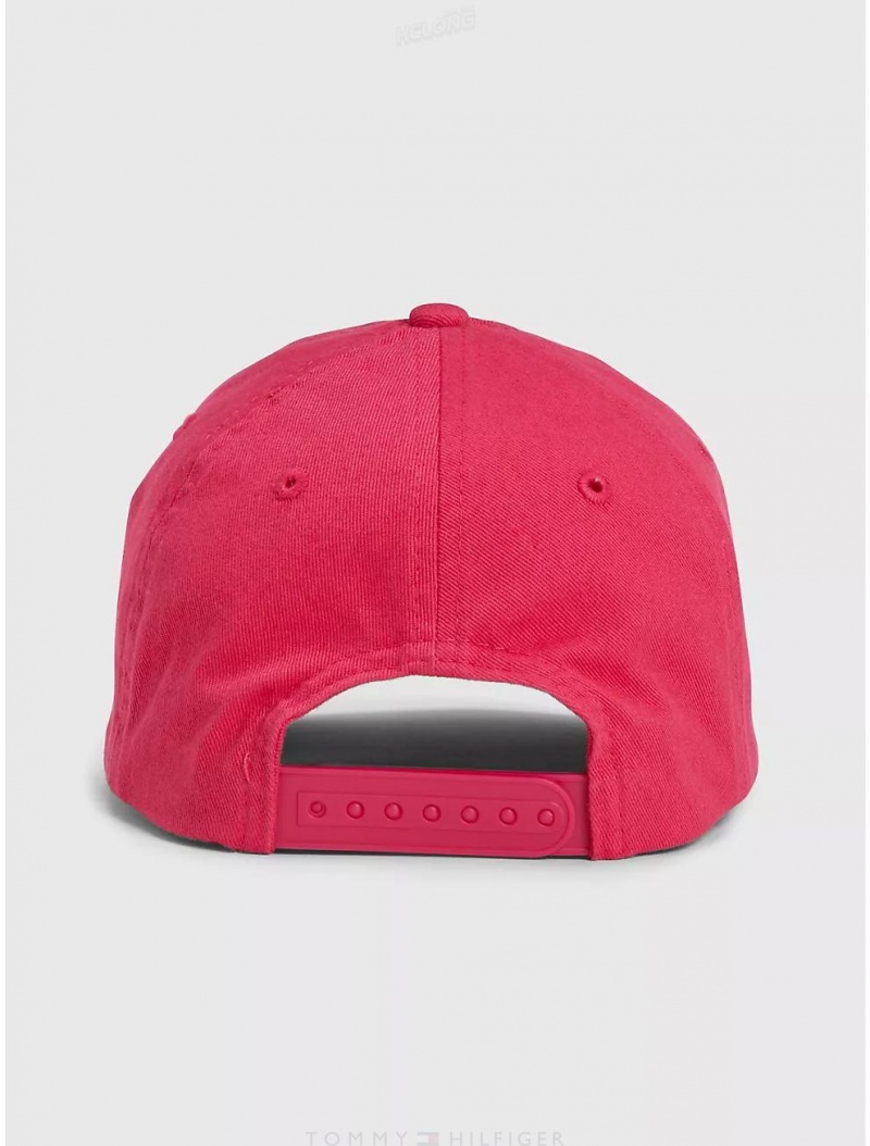 Tommy Hilfiger Kids' Tommy Logo Baseball Cap Hats Coral Berry | 9023-AVMUZ