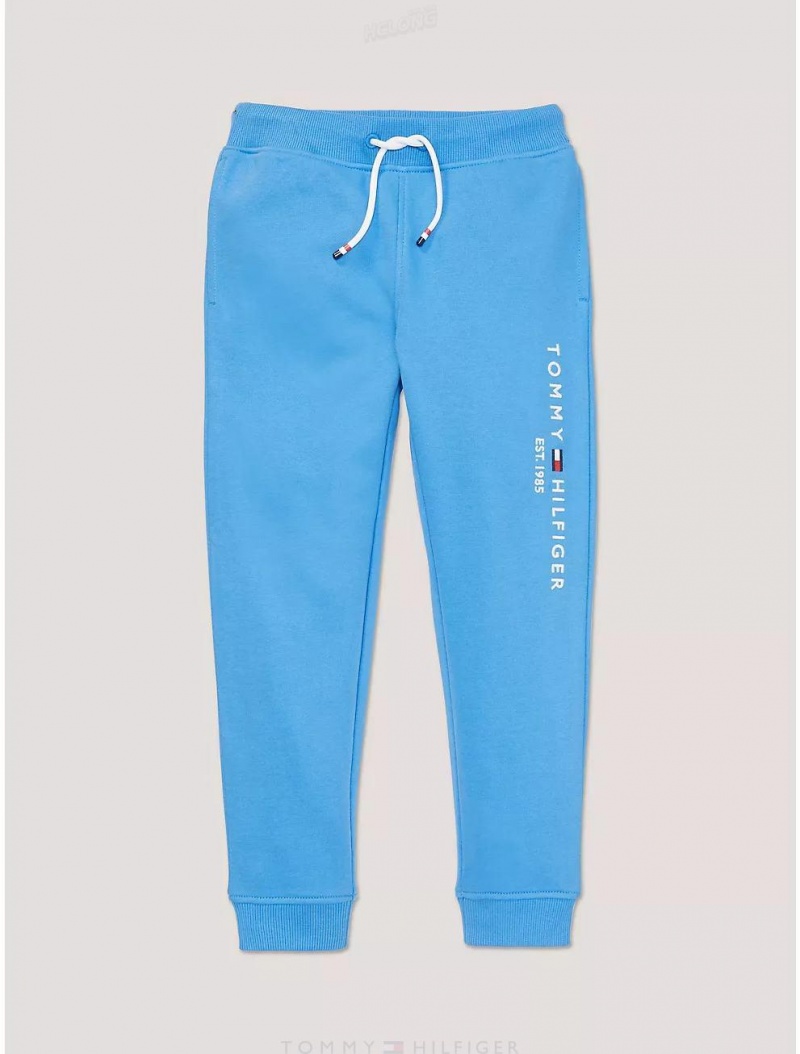 Tommy Hilfiger Kids' Tommy Logo Sweatpant Pants Aegean Ocean | 4965-OWYAS