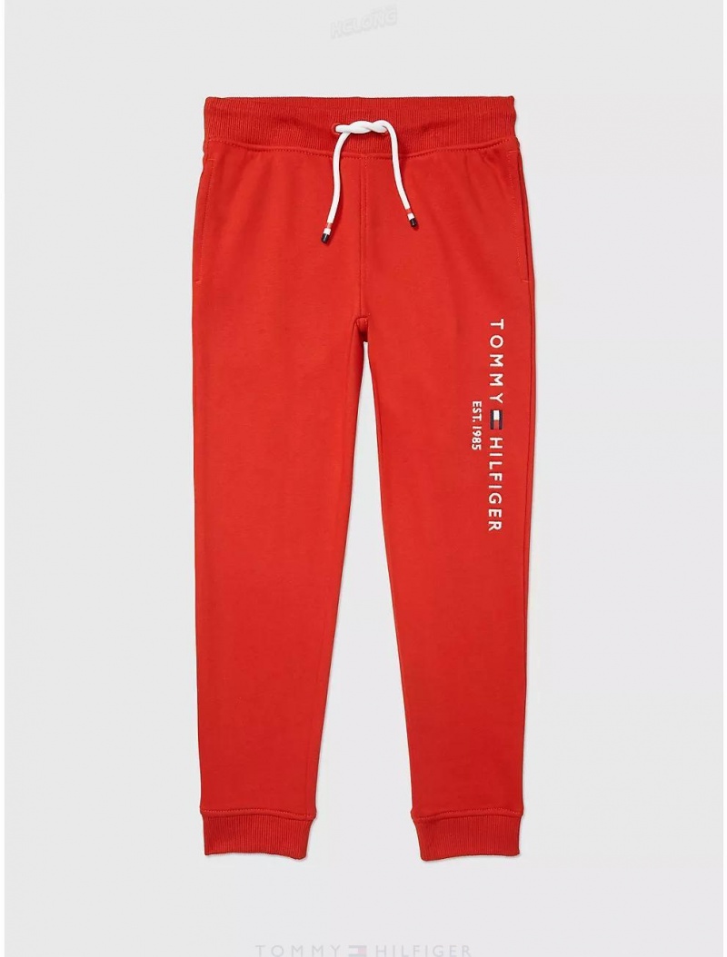 Tommy Hilfiger Kids' Tommy Logo Sweatpant Pants Blush Red | 4316-OYIDK