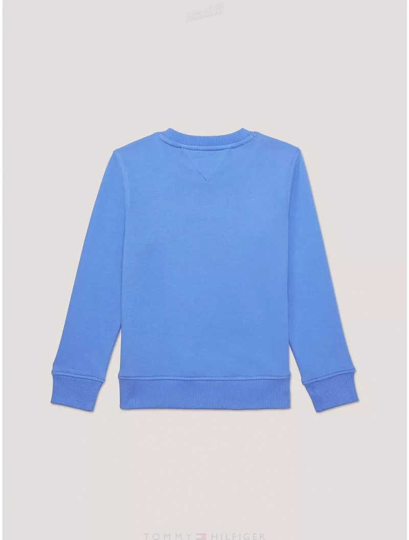 Tommy Hilfiger Kids' Tommy Logo Sweatshirt Sweatshirts & Sweaters Aegean Ocean | 3120-ATLKR