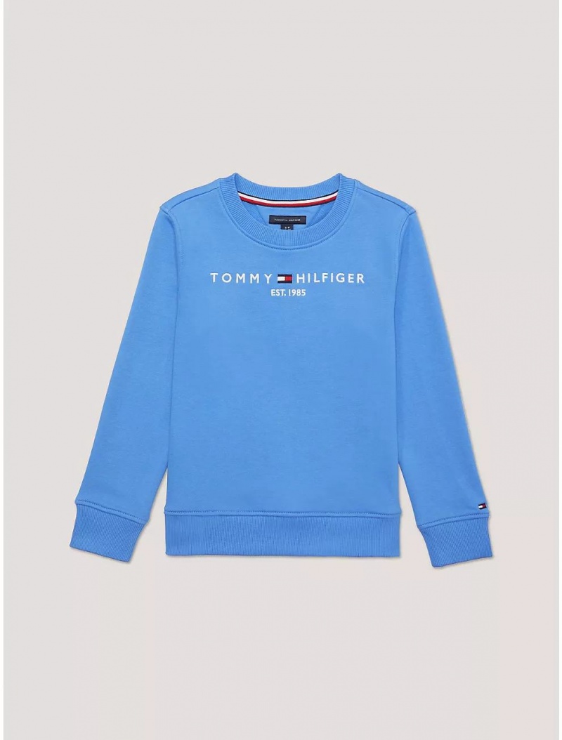 Tommy Hilfiger Kids\' Tommy Logo Sweatshirt Sweatshirts & Sweaters Aegean Ocean | 3120-ATLKR