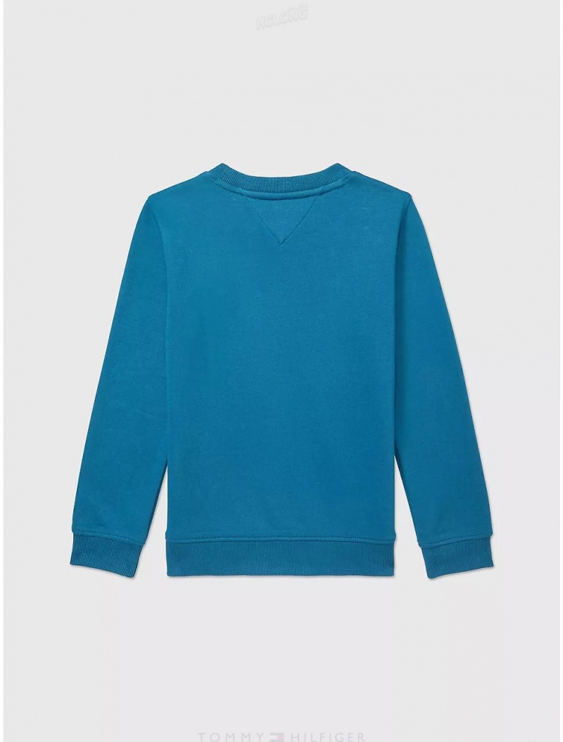 Tommy Hilfiger Kids' Tommy Logo Sweatshirt Sweatshirts & Sweaters Blue Craze | 0314-TVARS