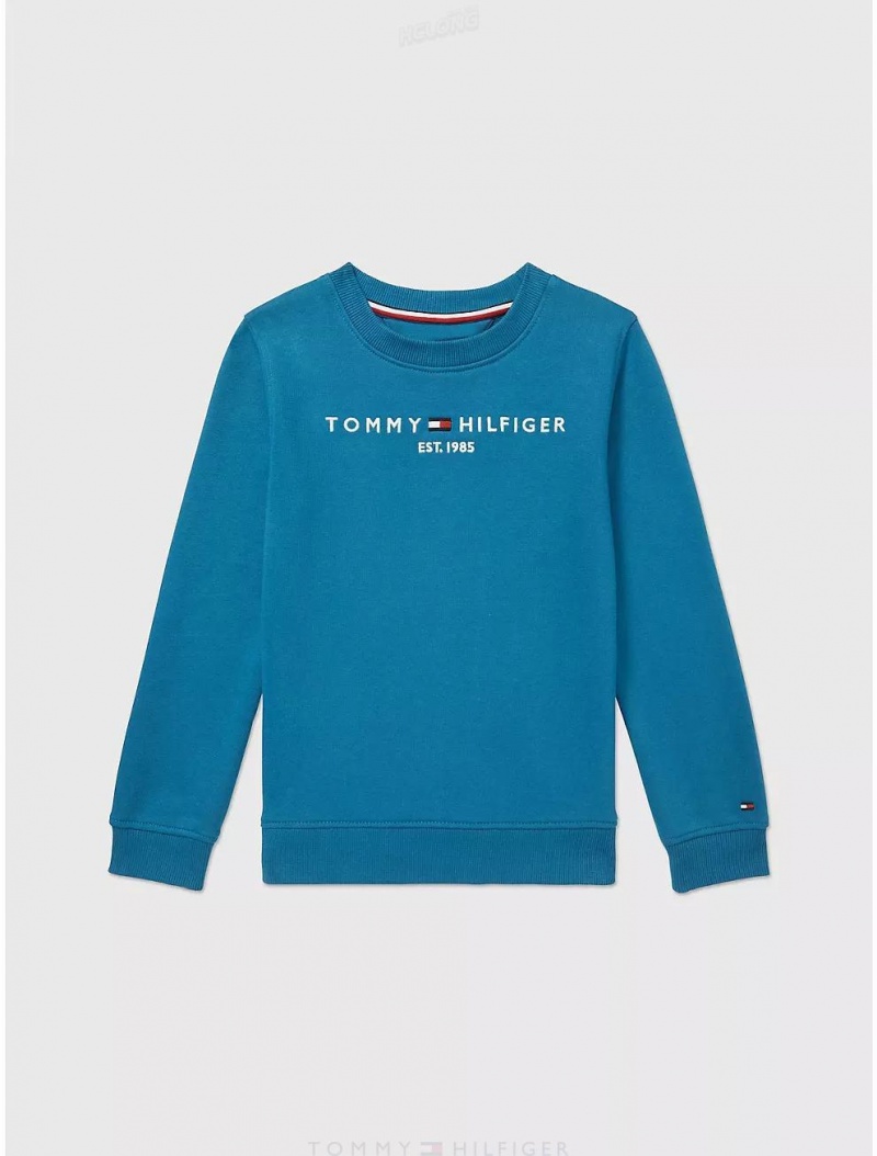 Tommy Hilfiger Kids' Tommy Logo Sweatshirt Sweatshirts & Sweaters Blue Craze | 0314-TVARS