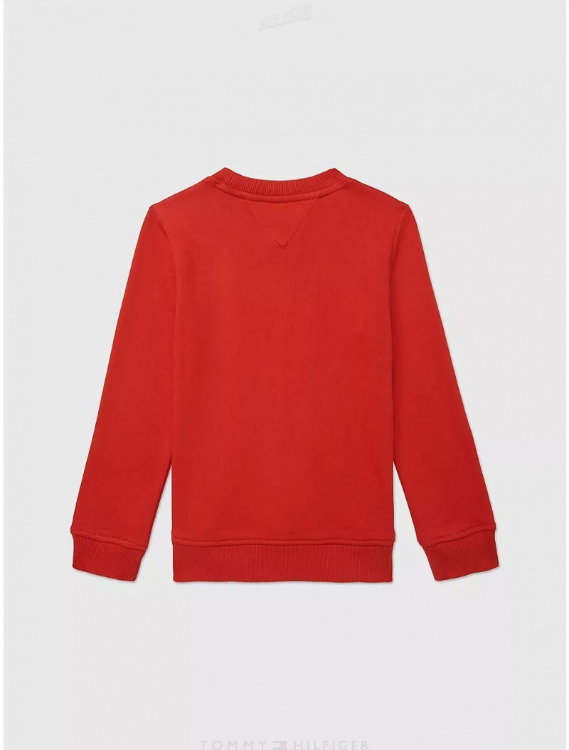 Tommy Hilfiger Kids' Tommy Logo Sweatshirt Sweatshirts & Sweaters Blush Red | 6271-RTENF