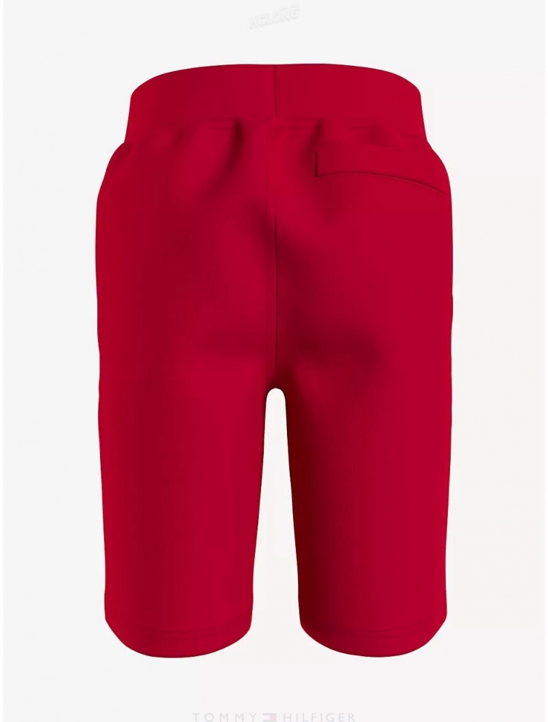 Tommy Hilfiger Kids' Tommy Logo Sweatshort Shorts Apple Red | 2495-TRYIL