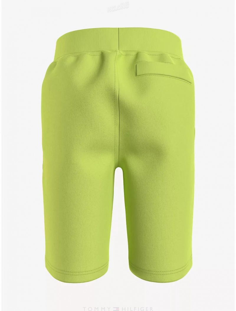 Tommy Hilfiger Kids' Tommy Logo Sweatshort Shorts Neon Lawn | 8756-OHVJB