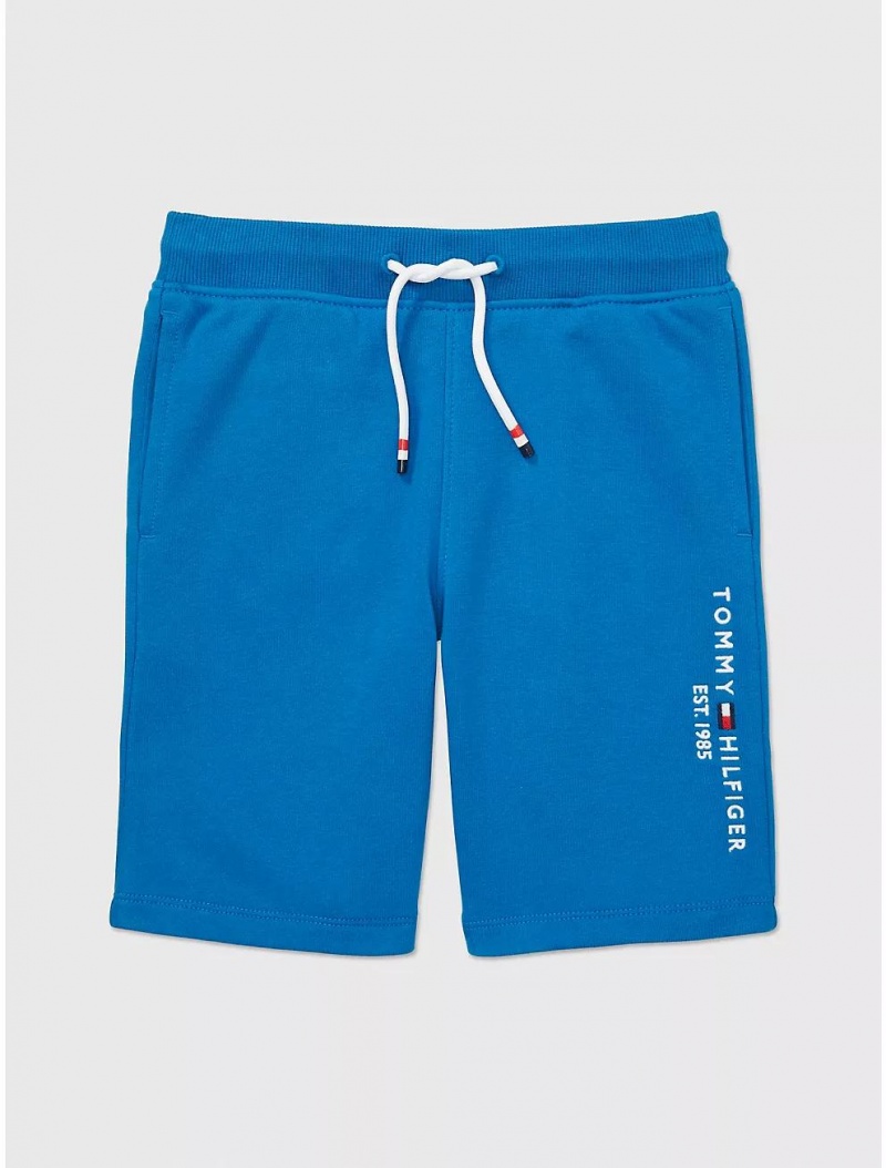 Tommy Hilfiger Kids\' Tommy Logo Sweatshort Shorts Blue Craze | 3629-IWMDP