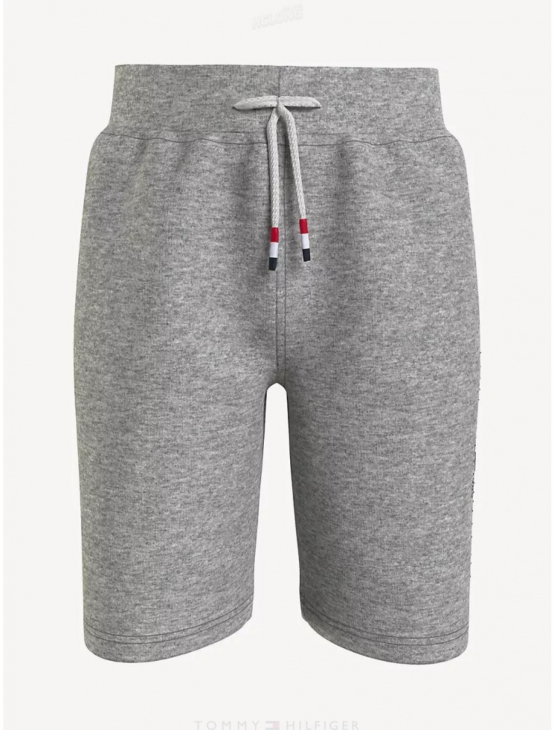 Tommy Hilfiger Kids' Tommy Logo Sweatshort Shorts Grey Heather | 8951-RWPZI