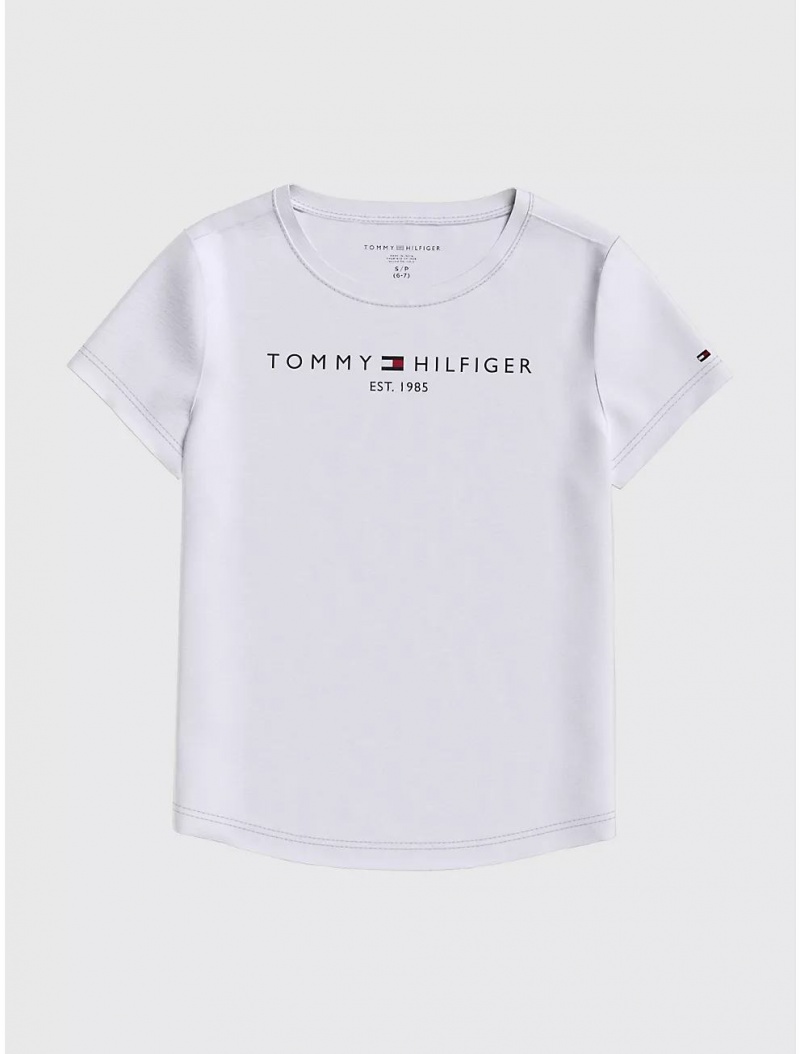 Tommy Hilfiger Kids\' Tommy Logo T-Shirt T-Shirts Fresh White | 5029-PQYXN