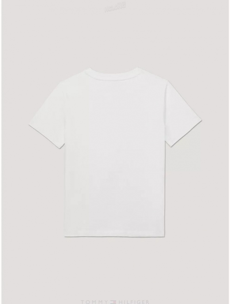 Tommy Hilfiger Kids' Tommy Logo T-Shirt T-Shirts Fresh White | 5796-JKISF