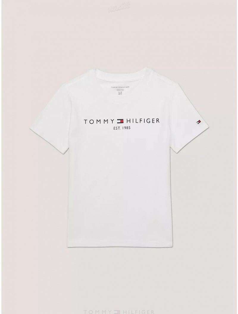 Tommy Hilfiger Kids' Tommy Logo T-Shirt T-Shirts Fresh White | 5796-JKISF