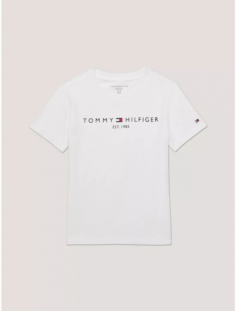 Tommy Hilfiger Kids\' Tommy Logo T-Shirt T-Shirts Fresh White | 5796-JKISF