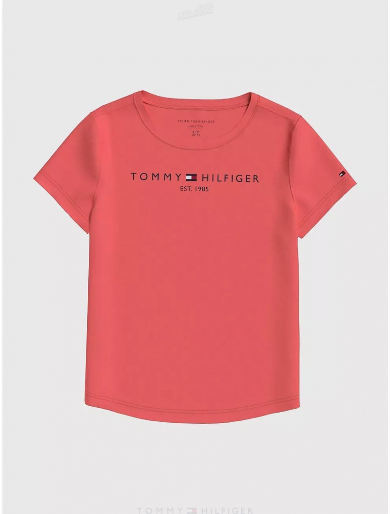 Tommy Hilfiger Kids' Tommy Logo T-Shirt T-Shirts Soft Seashell | 1607-QTZPH