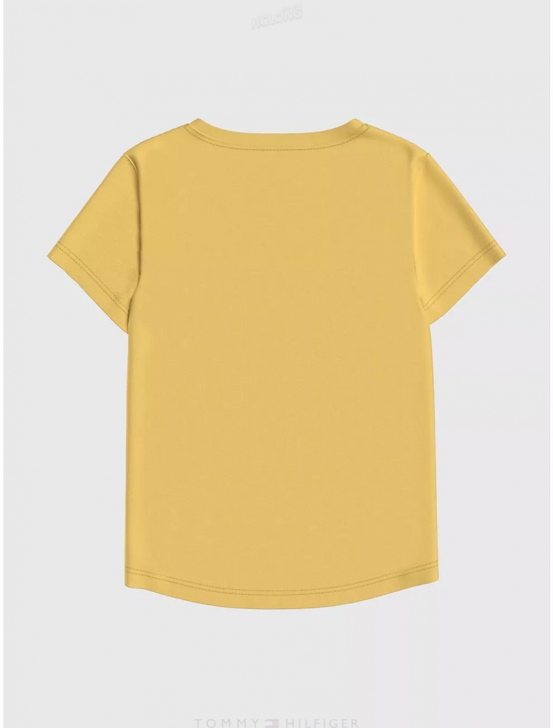 Tommy Hilfiger Kids' Tommy Logo T-Shirt T-Shirts Cheerful Yellow | 3095-CQVES