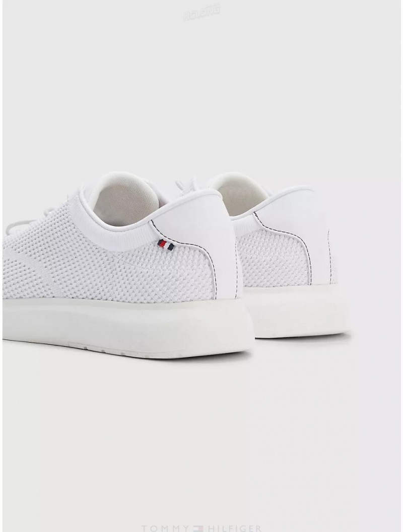 Tommy Hilfiger Knit Hybrid Shoe Shoes White | 3654-SVQDY