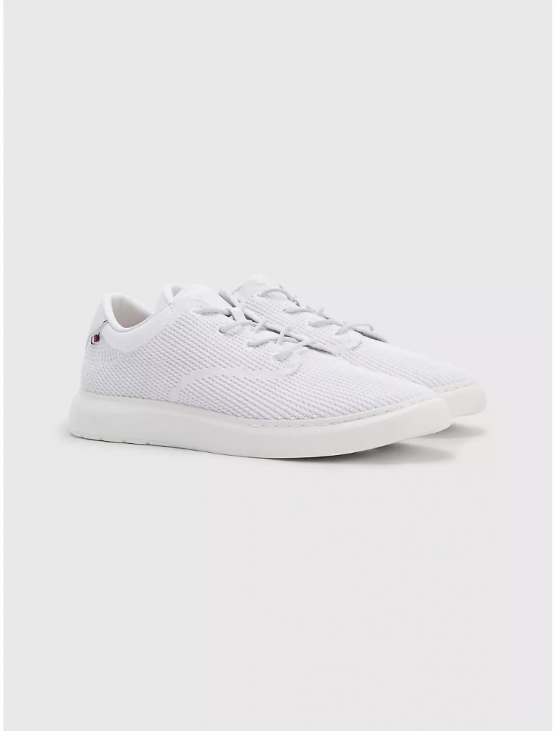 Tommy Hilfiger Knit Hybrid Shoe Shoes White | 3654-SVQDY