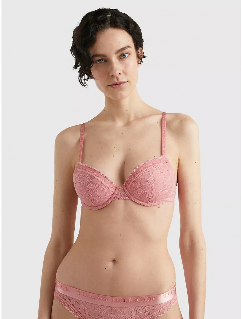 Tommy Hilfiger Lace Spacer Bra Bras Flora Pink | 8274-SLDXM