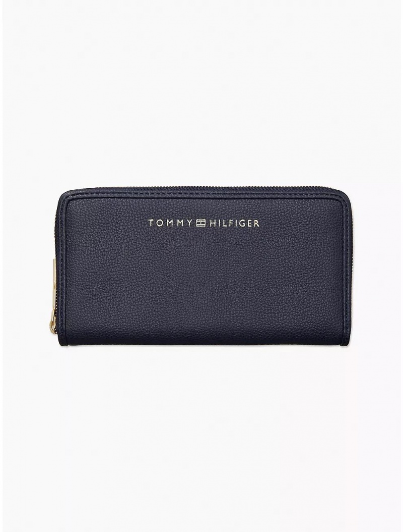 Tommy Hilfiger Large Zip Wallet Wallets Sky Captain | 4951-USNHT