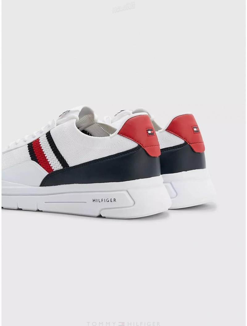 Tommy Hilfiger Lightweight Knit Sneaker Shoes White | 7503-HQMFG