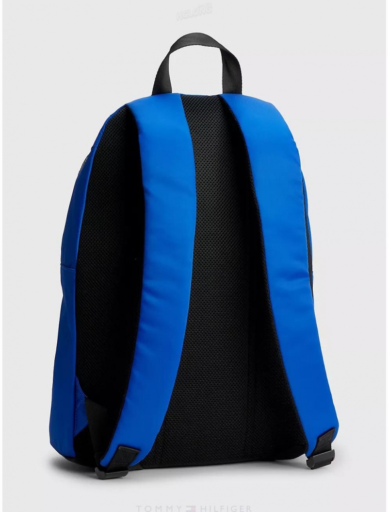 Tommy Hilfiger Logo Backpack Bags Ultra Blue | 1876-IVSAD