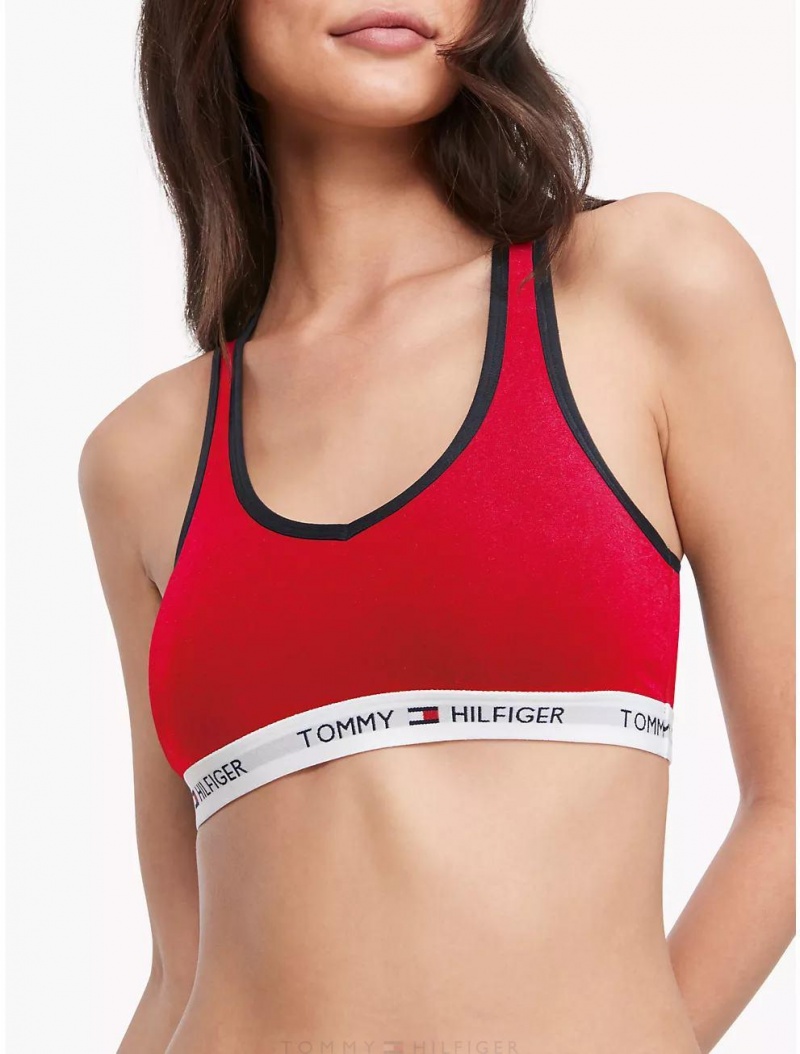 Tommy Hilfiger Logo Bralette Bras RED | 8203-PTUCD