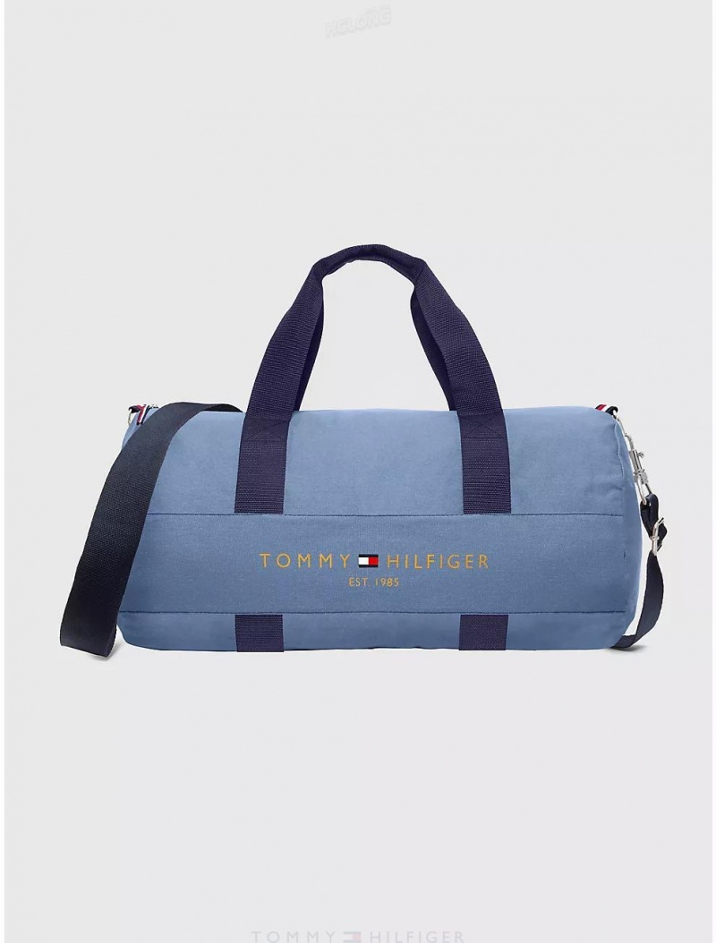 Tommy Hilfiger Logo Duffle Bag Bags Daybreak Blue | 5179-FLIYA