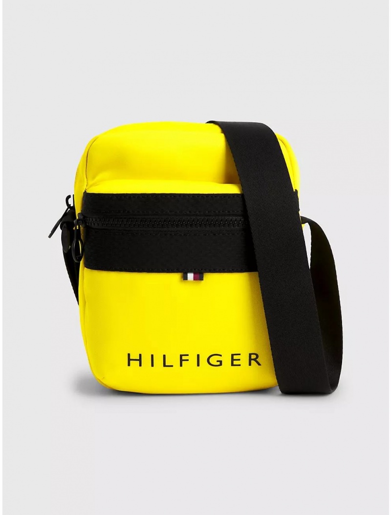 Tommy Hilfiger Logo Mini Reporter Bag Bags Vivid Yellow | 4826-KQFJV