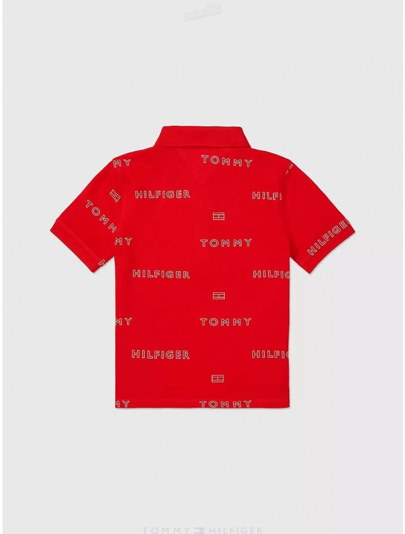 Tommy Hilfiger Logo Pique Cotton Zip Polo Tops Blush Red | 0389-FEQVO