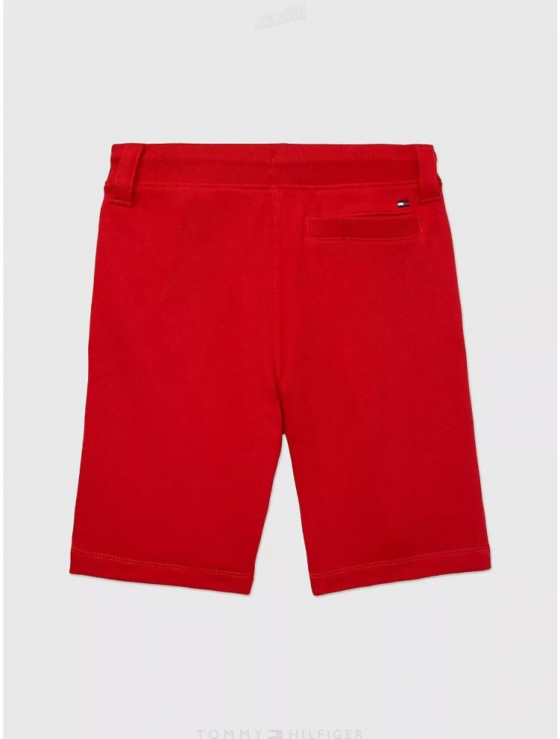 Tommy Hilfiger Logo Short Bottoms Blush Red | 8420-GBIPZ