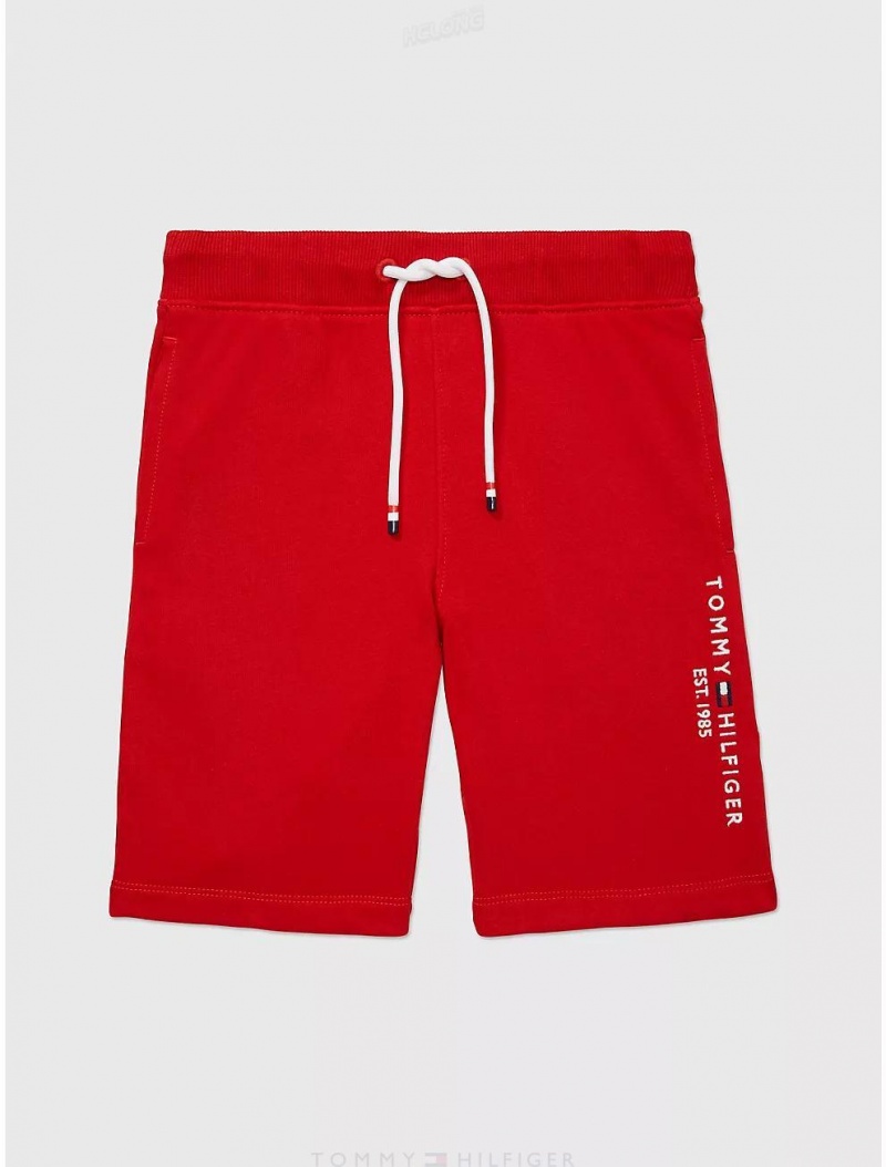 Tommy Hilfiger Logo Short Bottoms Blush Red | 8420-GBIPZ