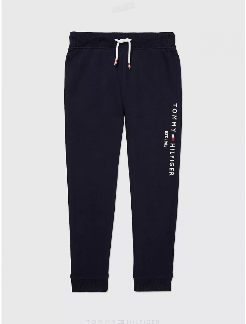 Tommy Hilfiger Logo Sweatpant Bottoms Desert Sky | 3549-LNFVT