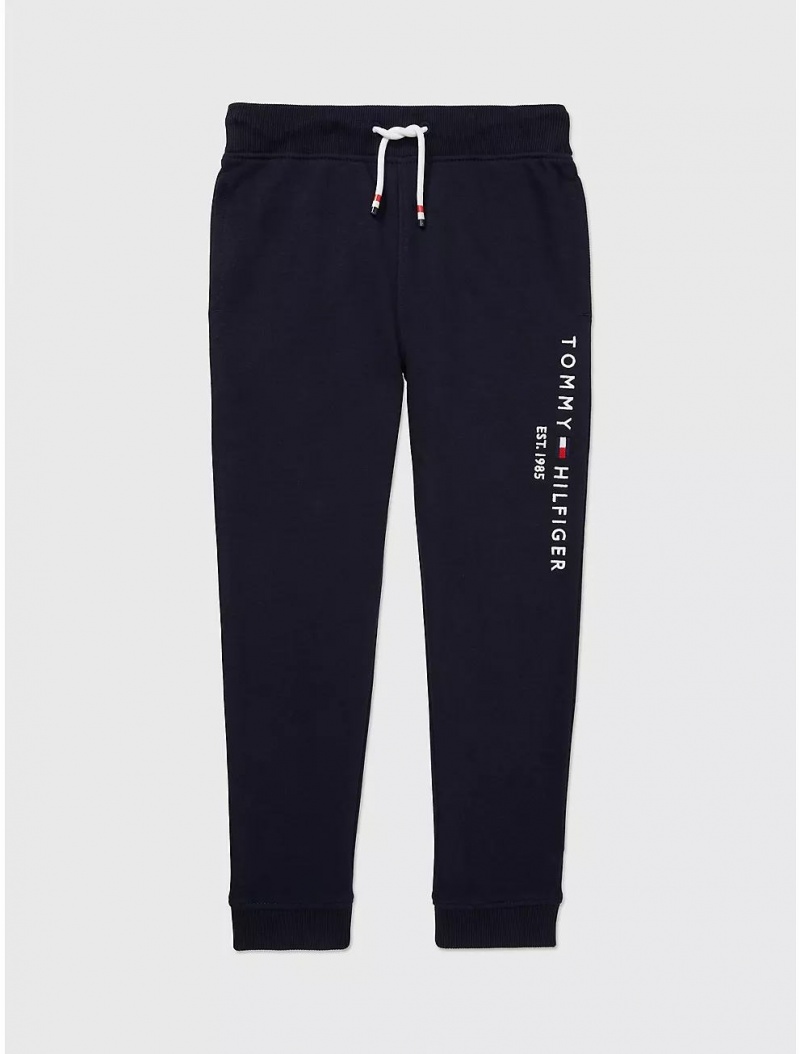 Tommy Hilfiger Logo Sweatpant Bottoms Desert Sky | 3549-LNFVT