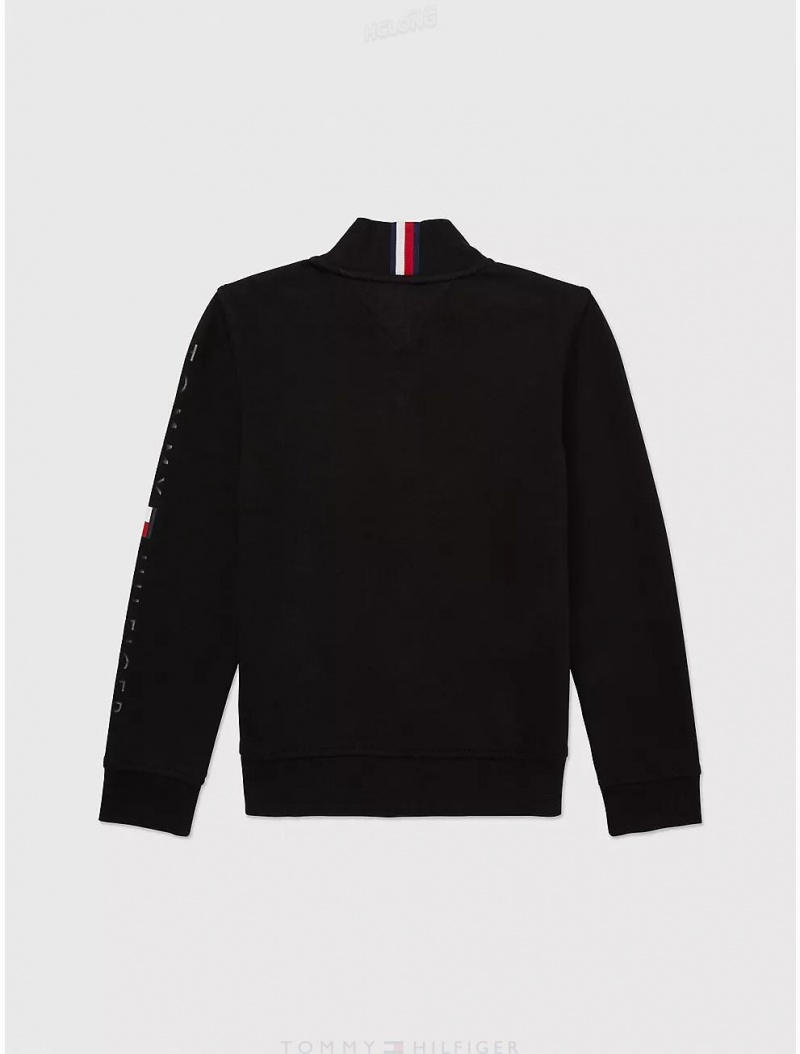 Tommy Hilfiger Logo Track Jacket Tops Dark Sable | 4720-GEYXF