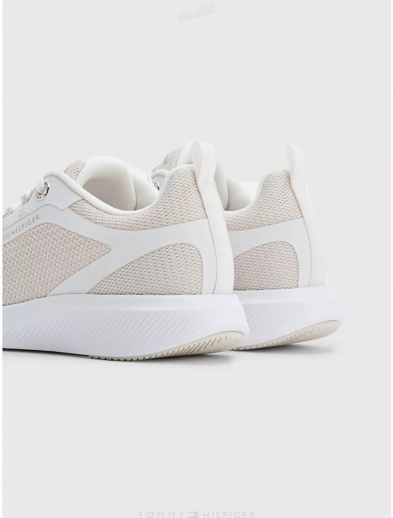 Tommy Hilfiger Mesh Sneaker Shoes White | 8763-TBAXV