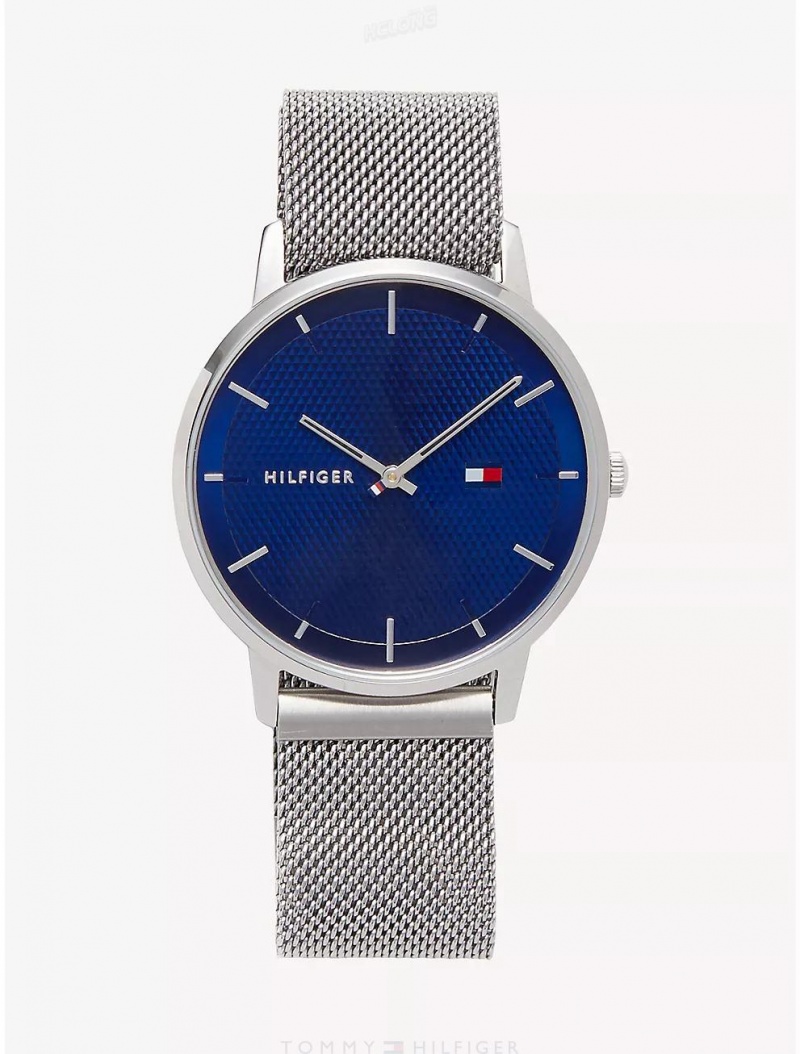 Tommy Hilfiger Mesh Watch with Magnetic Strap Watches Silver | 3675-BGZUT