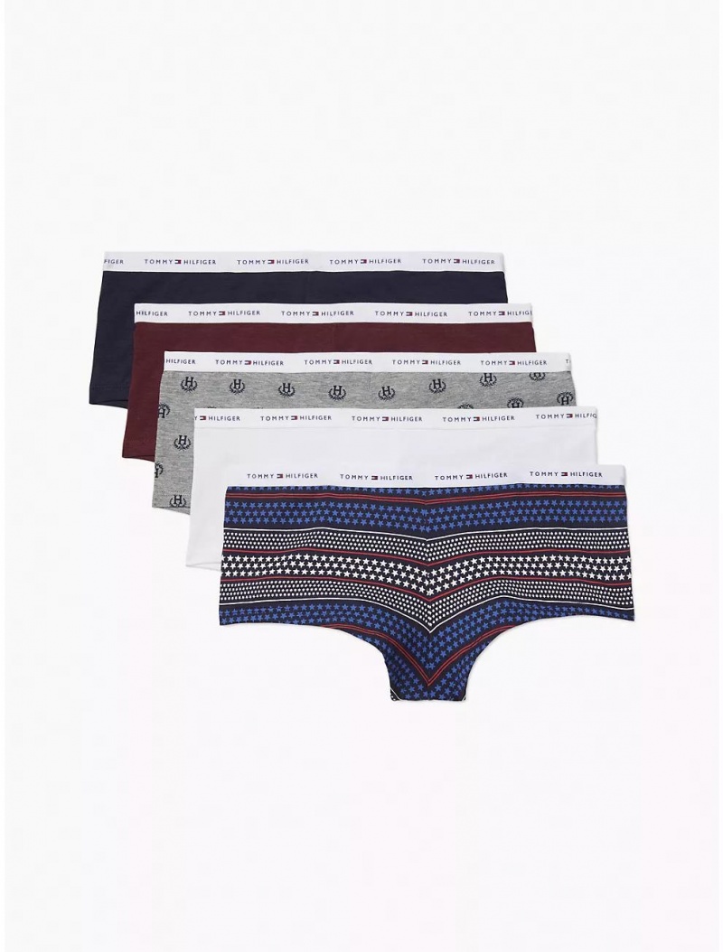 Tommy Hilfiger Mix Logo Boy Short 5-Pack Panties Multi | 2097-HXQLI