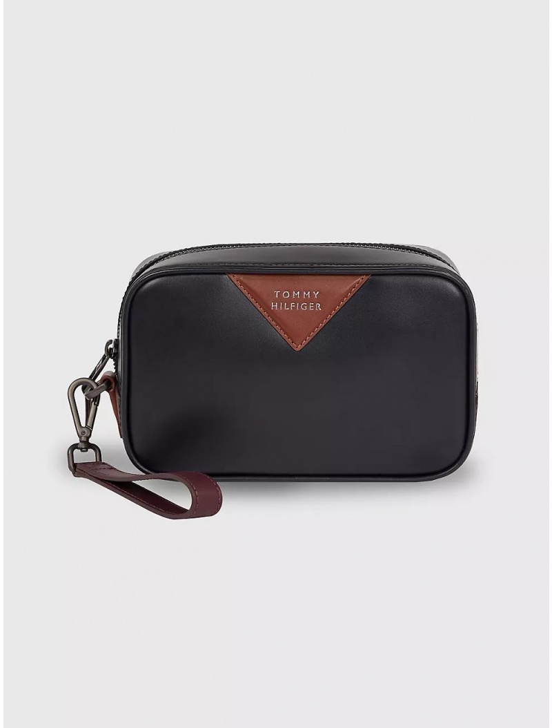 Tommy Hilfiger Mod Leather Washbag Bags Color Block | 0283-VIRJU