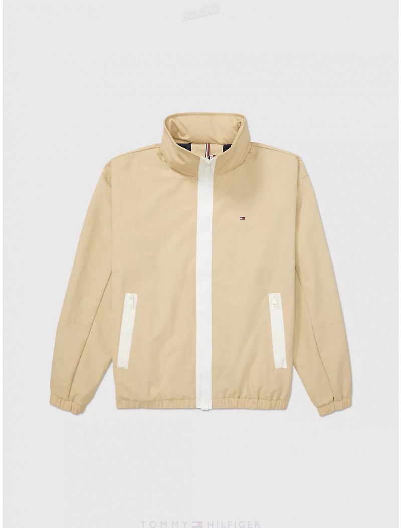 Tommy Hilfiger Modern Windbreaker Jackets + Coats Gentle Gold | 3018-LHWPF