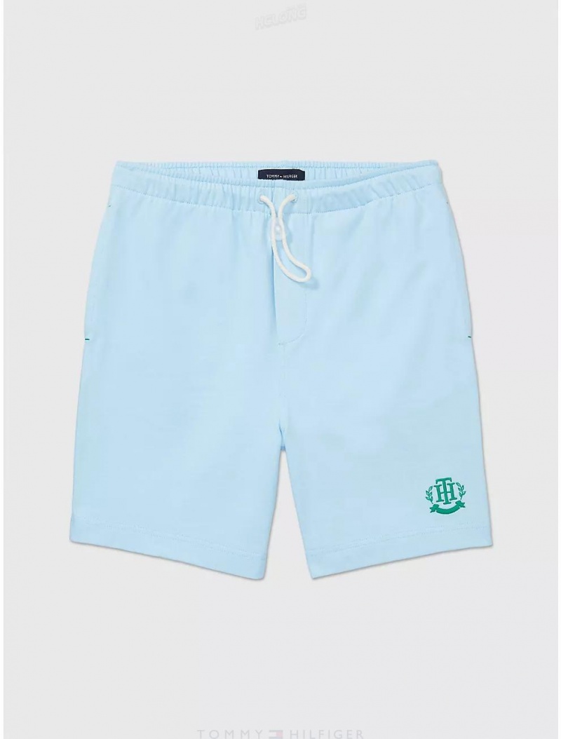 Tommy Hilfiger Monogram Jersey Short Bottoms Foggy Blue | 9251-EMJLQ