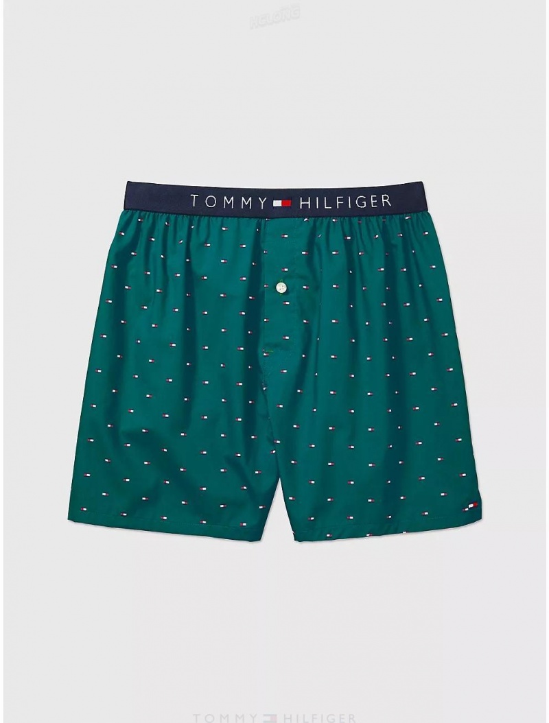 Tommy Hilfiger Multi-Pattern Woven Boxer Underwear Cactus | 8129-JFEUC