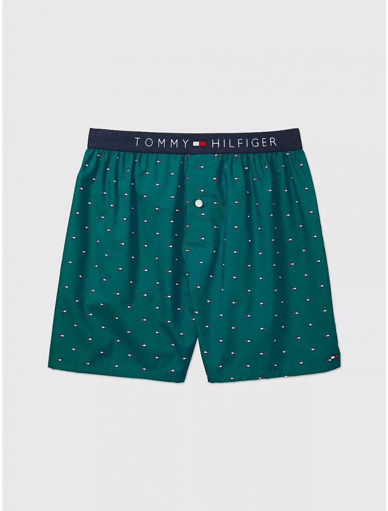 Tommy Hilfiger Multi-Pattern Woven Boxer Underwear Cactus | 8129-JFEUC