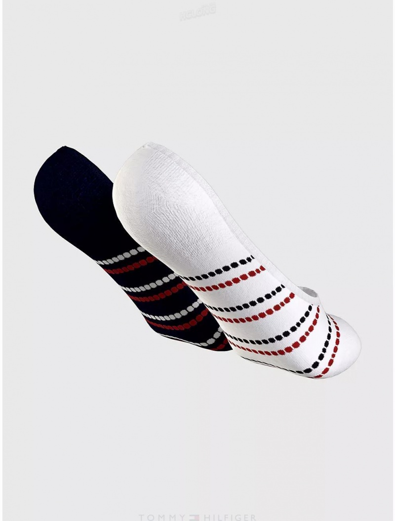 Tommy Hilfiger No-Show Sock 2-Pack Socks Desert Sky/Multi | 5490-QIGVC