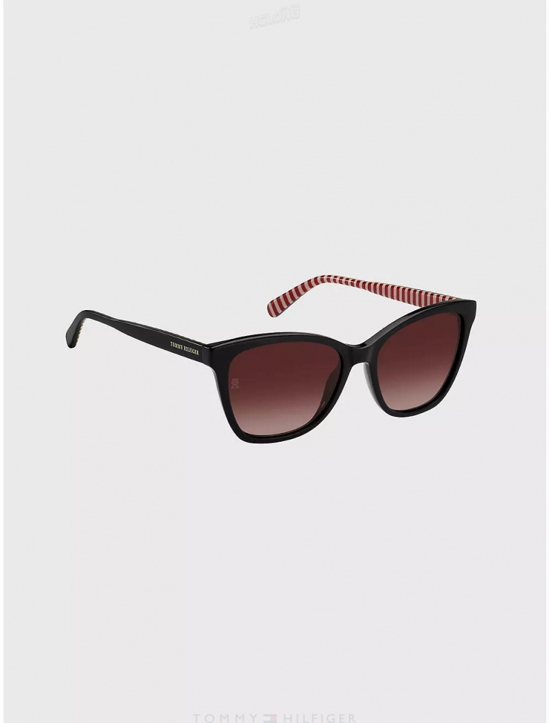 Tommy Hilfiger Oversized Butterfly Sunglasses Sunglasses Cherry Pitt | 0297-XUBWS