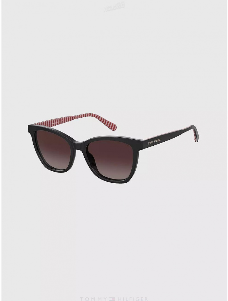 Tommy Hilfiger Oversized Butterfly Sunglasses Sunglasses Cherry Pitt | 0297-XUBWS