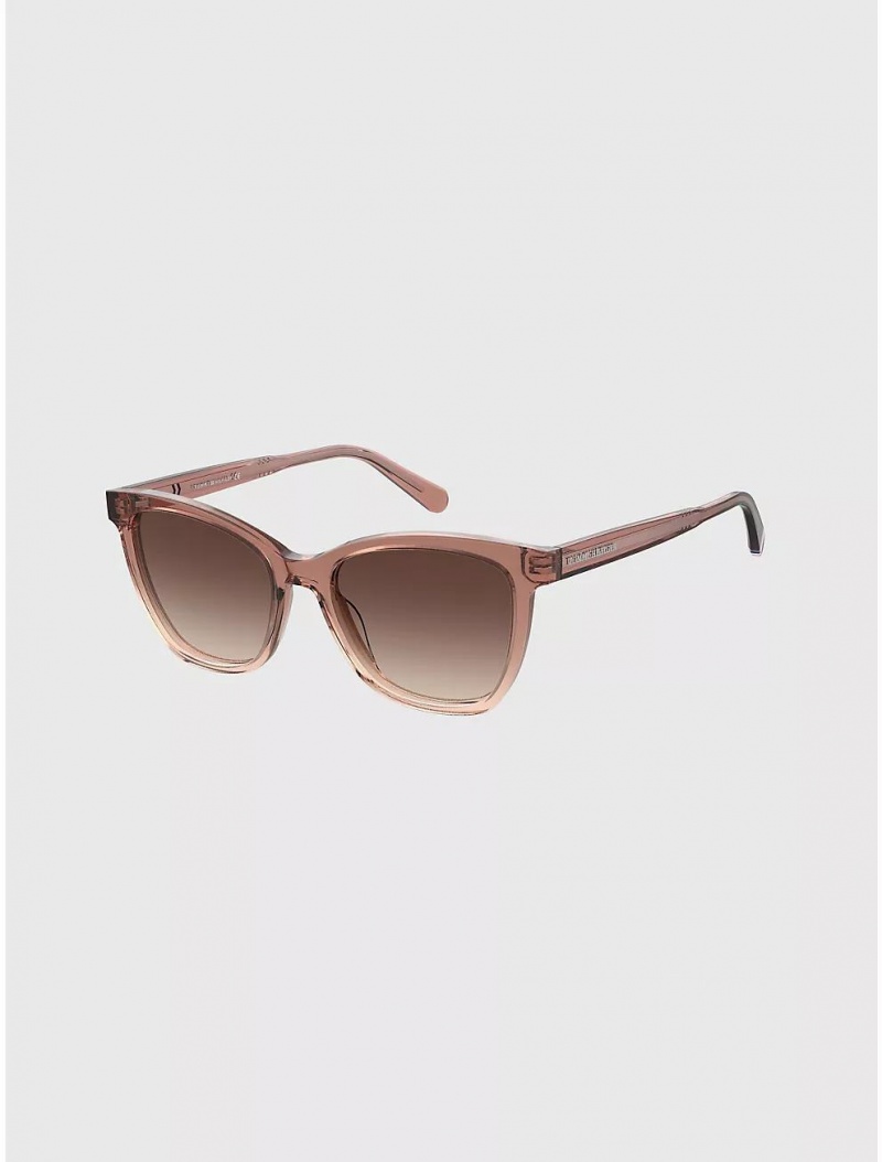 Tommy Hilfiger Oversized Butterfly Sunglasses Sunglasses Nude | 0857-TDYHO