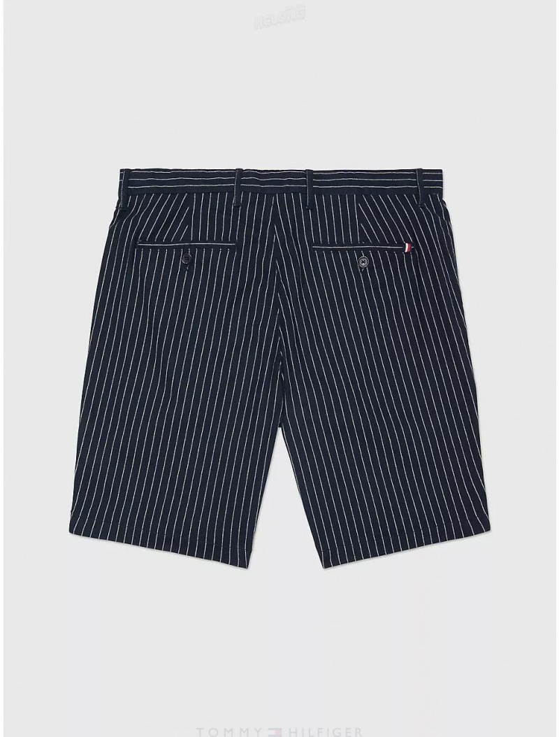 Tommy Hilfiger Pinstripe Chino Short Bottoms Desert Sky | 1527-PALDG