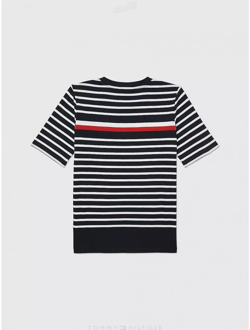 Tommy Hilfiger Port Access Stripe Top Tops Desert Sky Multi | 0154-IBMZW